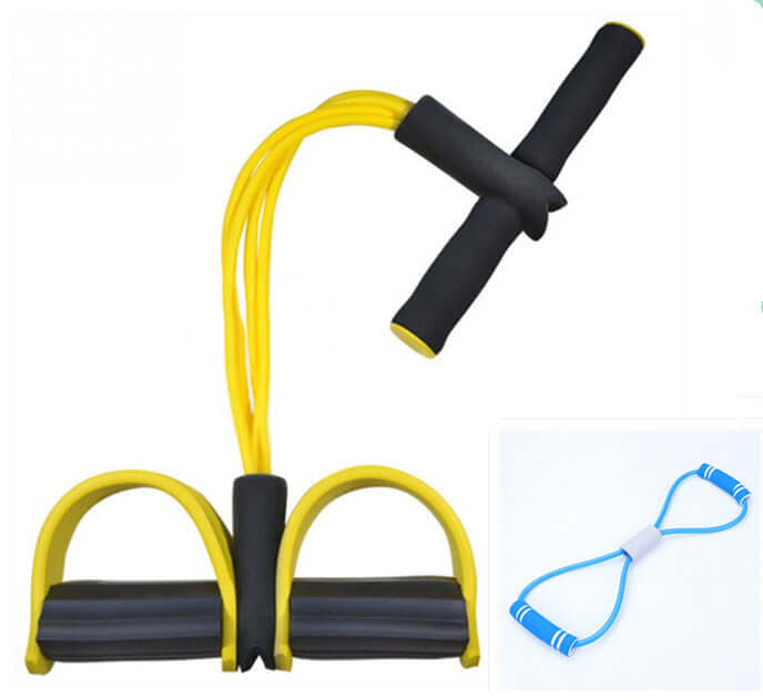 Natural Latex Foot Pedal Resistance Band – Home Fitness & Bodybuilding