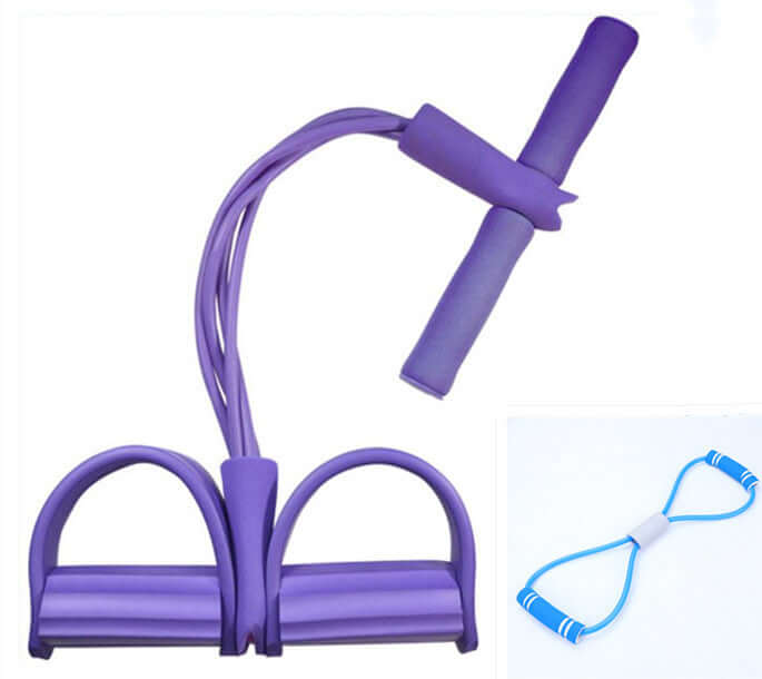 Natural Latex Foot Pedal Resistance Band – Home Fitness & Bodybuilding