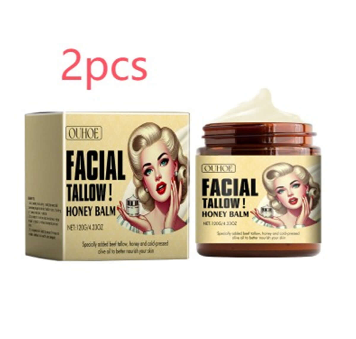 OUHOE Tallow Honey Moisturizing Cream – Deep Nourishment for Silky, Healthy Skin