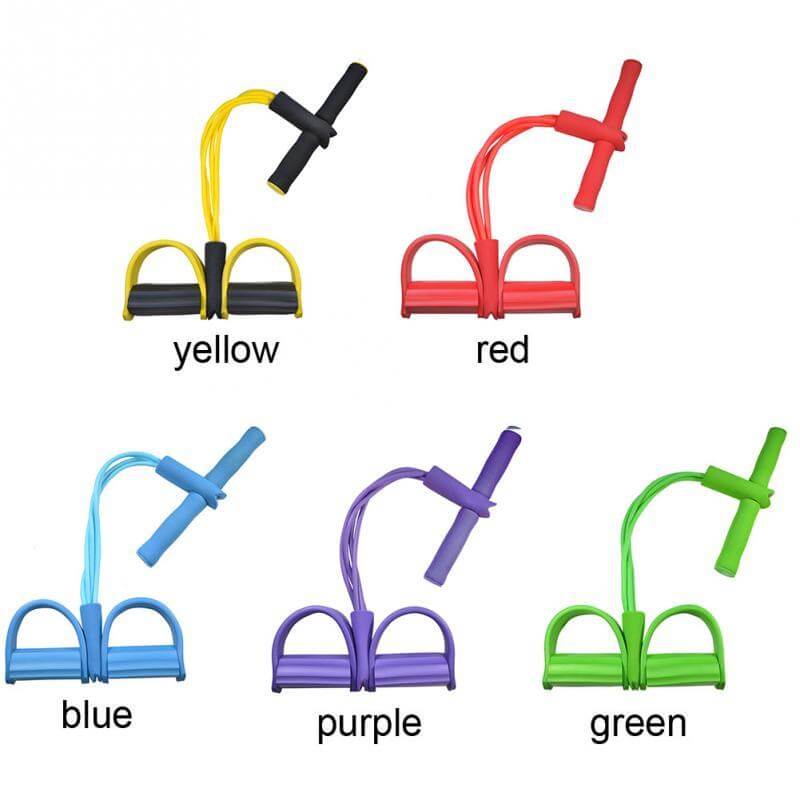 Natural Latex Foot Pedal Resistance Band – Home Fitness & Bodybuilding