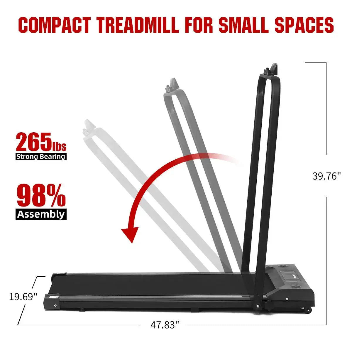 Electric Treadmill – Foldable with Bluetooth & Built-In Speakers