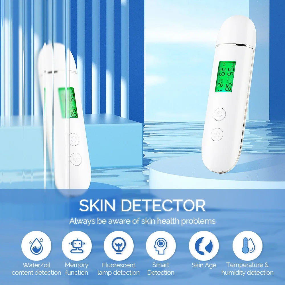 Skin Moisture Detector Face Skin Moisture&Oil Content Skin Analyzer Elastic Skin Age Test Meter Fluorescent Agent Detector