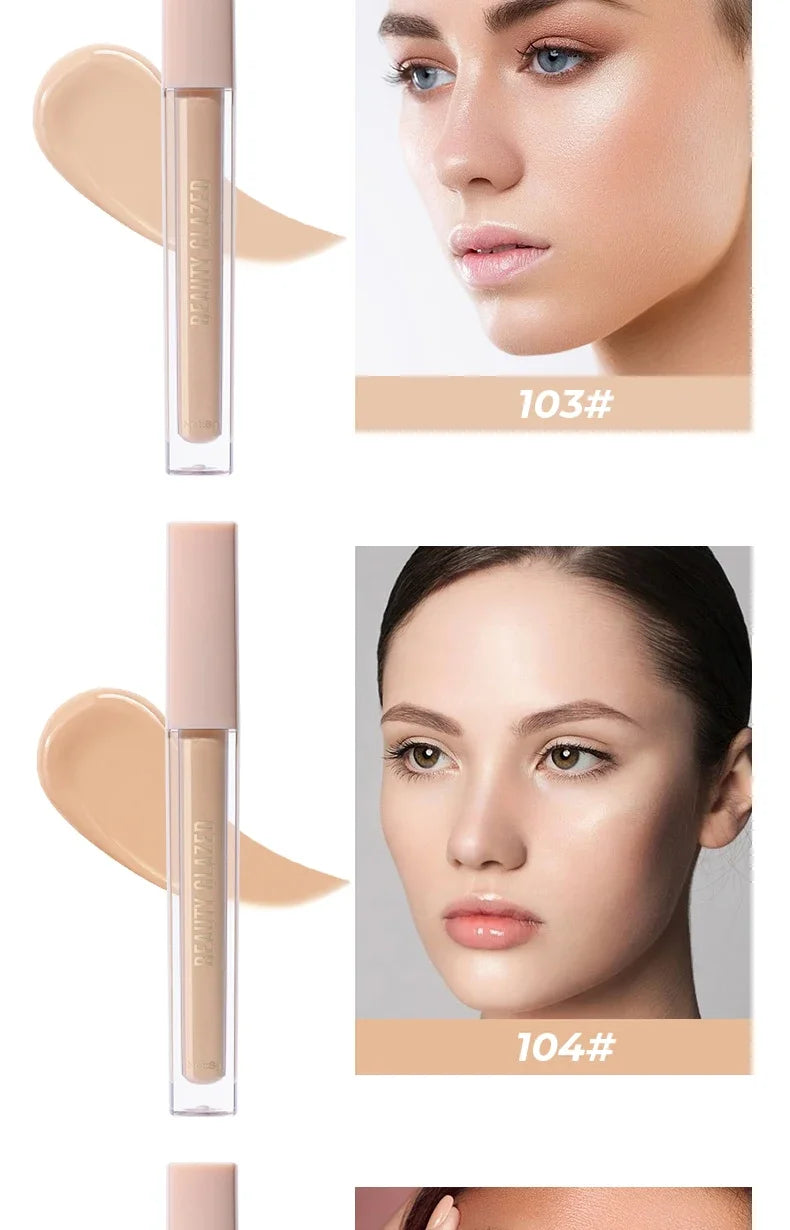 BEAUTY GLAZED Full Coverage Concealer,Lightweight,Long Lasting,Corrects, Covers, Hydrates, Highlights, Satin Finish,All-Day Wear