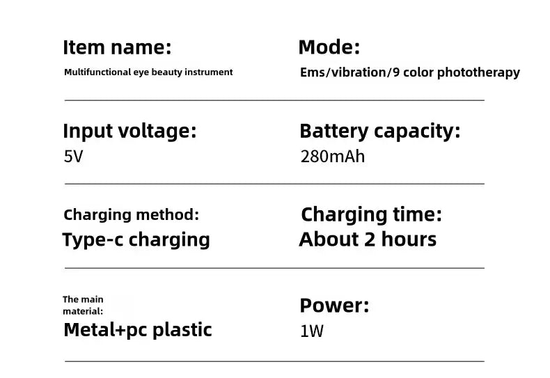 Eye Beauty Device – 6-in-1 Eye Massager & Brightening Tool