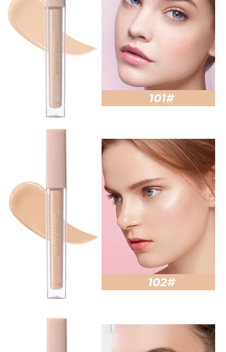 BEAUTY GLAZED Full Coverage Concealer,Lightweight,Long Lasting,Corrects, Covers, Hydrates, Highlights, Satin Finish,All-Day Wear