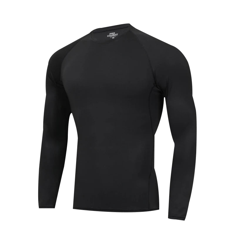 Fitness Clothes: Tights Men'S Quick-Drying Long-Sleeved Sports Underwear Suit Football Training Basketball Base Ski Four Seasons