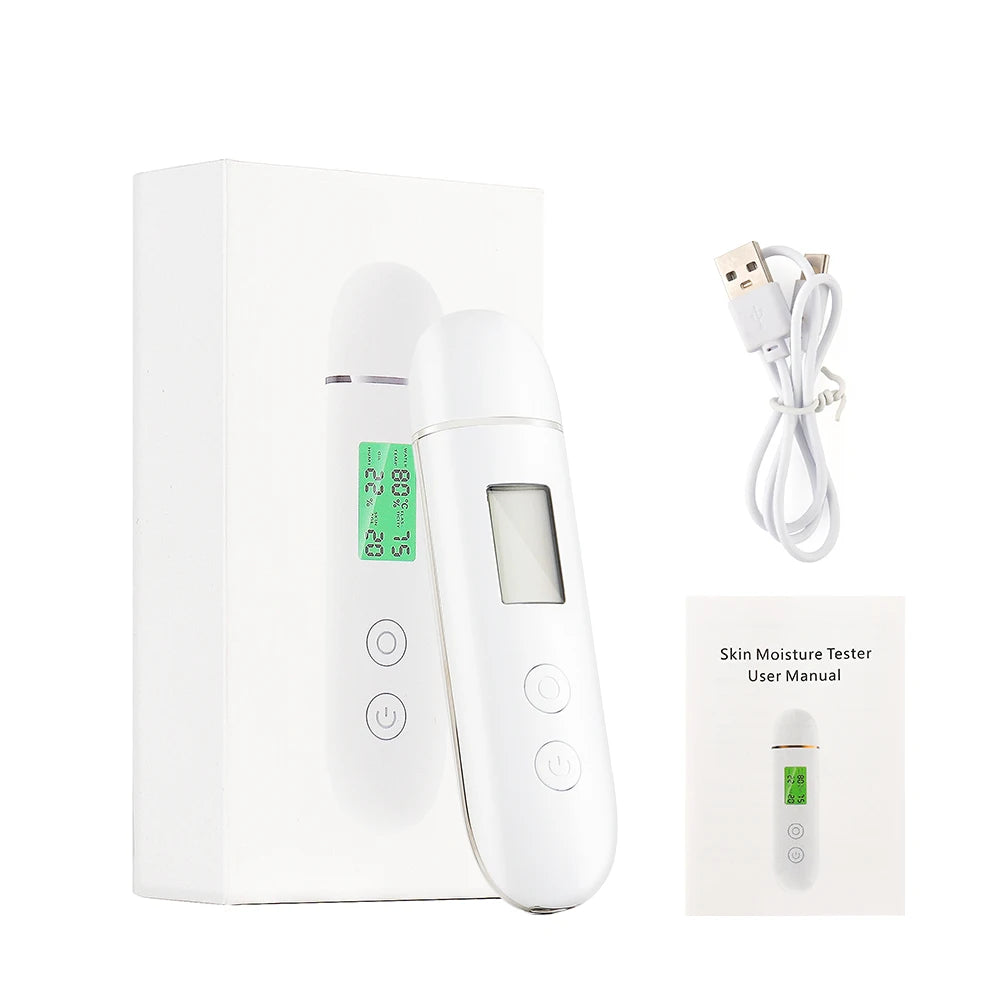 Skin Moisture Detector Face Skin Moisture&Oil Content Skin Analyzer Elastic Skin Age Test Meter Fluorescent Agent Detector
