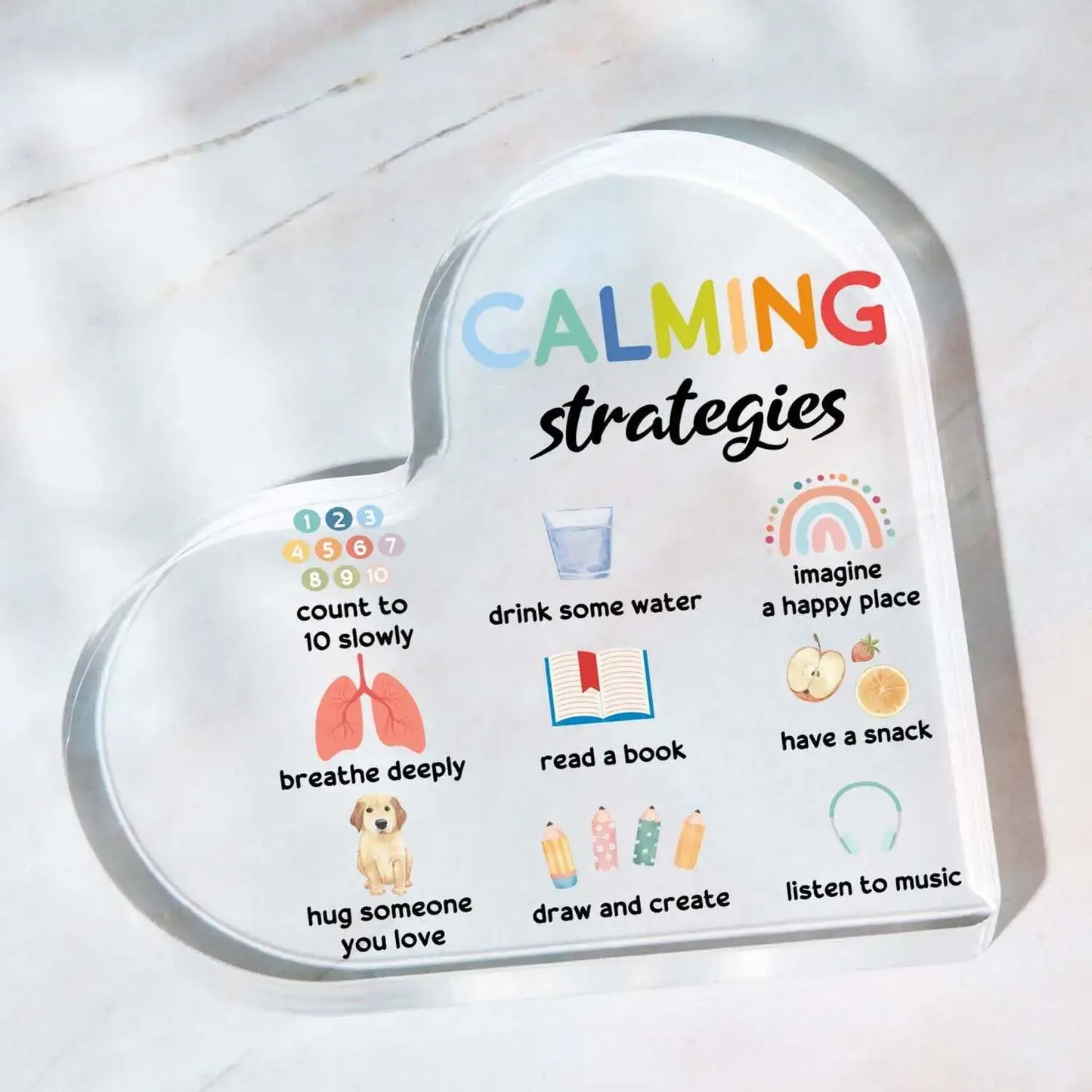 Mental Health Decor Acrylic Sign – Therapy & Anxiety Support