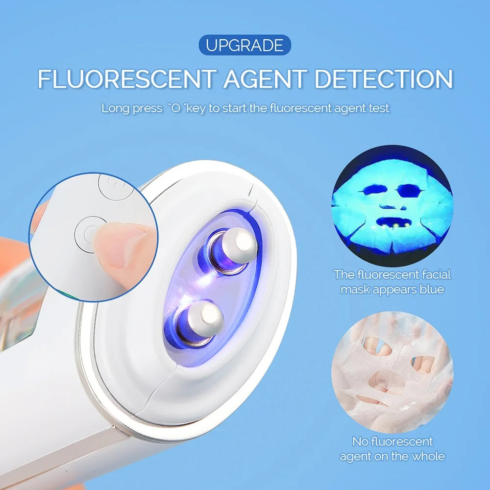 Skin Moisture Detector Face Skin Moisture&Oil Content Skin Analyzer Elastic Skin Age Test Meter Fluorescent Agent Detector
