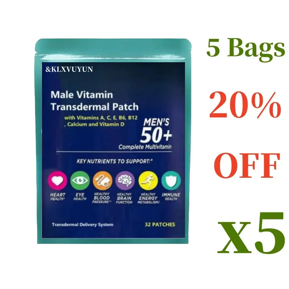 Men’s 50+ Multivitamin Patch – Immune & Bone Support