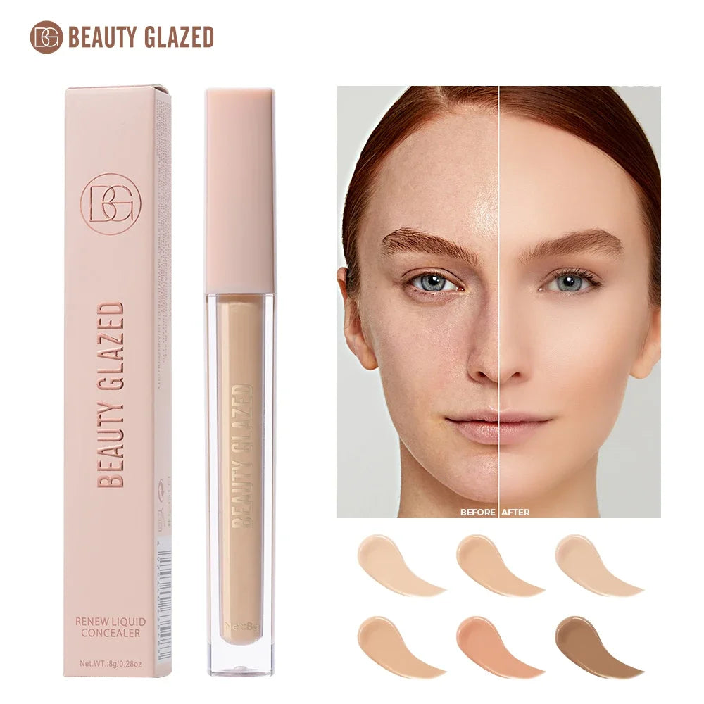 BEAUTY GLAZED Full Coverage Concealer,Lightweight,Long Lasting,Corrects, Covers, Hydrates, Highlights, Satin Finish,All-Day Wear