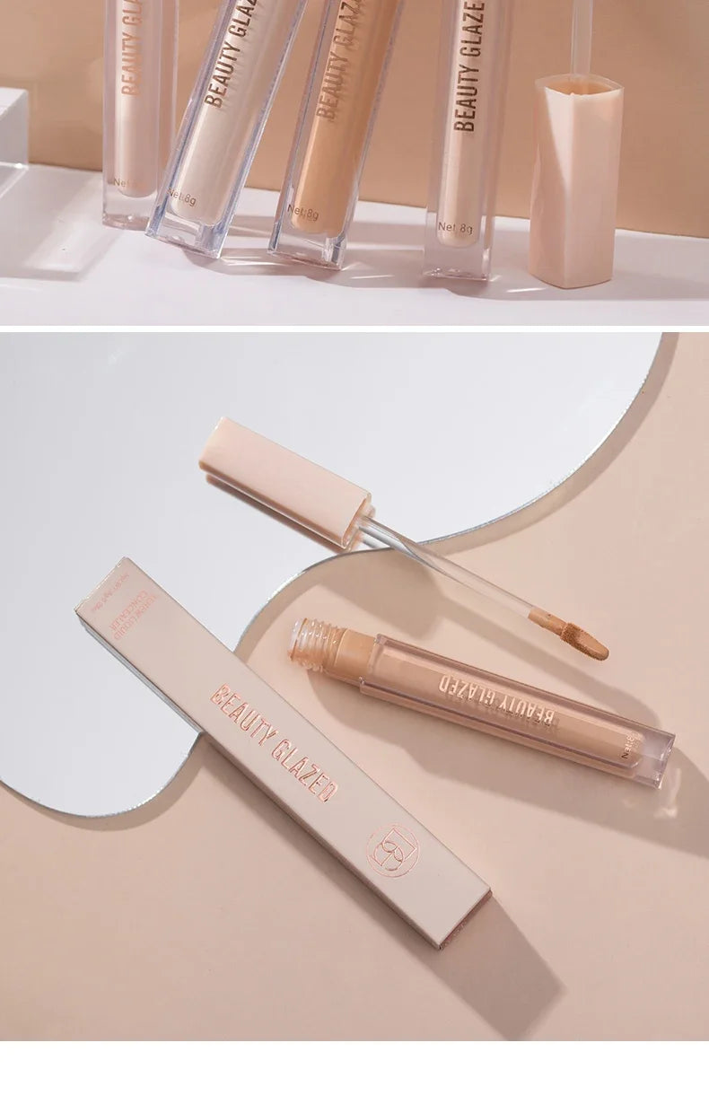 BEAUTY GLAZED Full Coverage Concealer,Lightweight,Long Lasting,Corrects, Covers, Hydrates, Highlights, Satin Finish,All-Day Wear