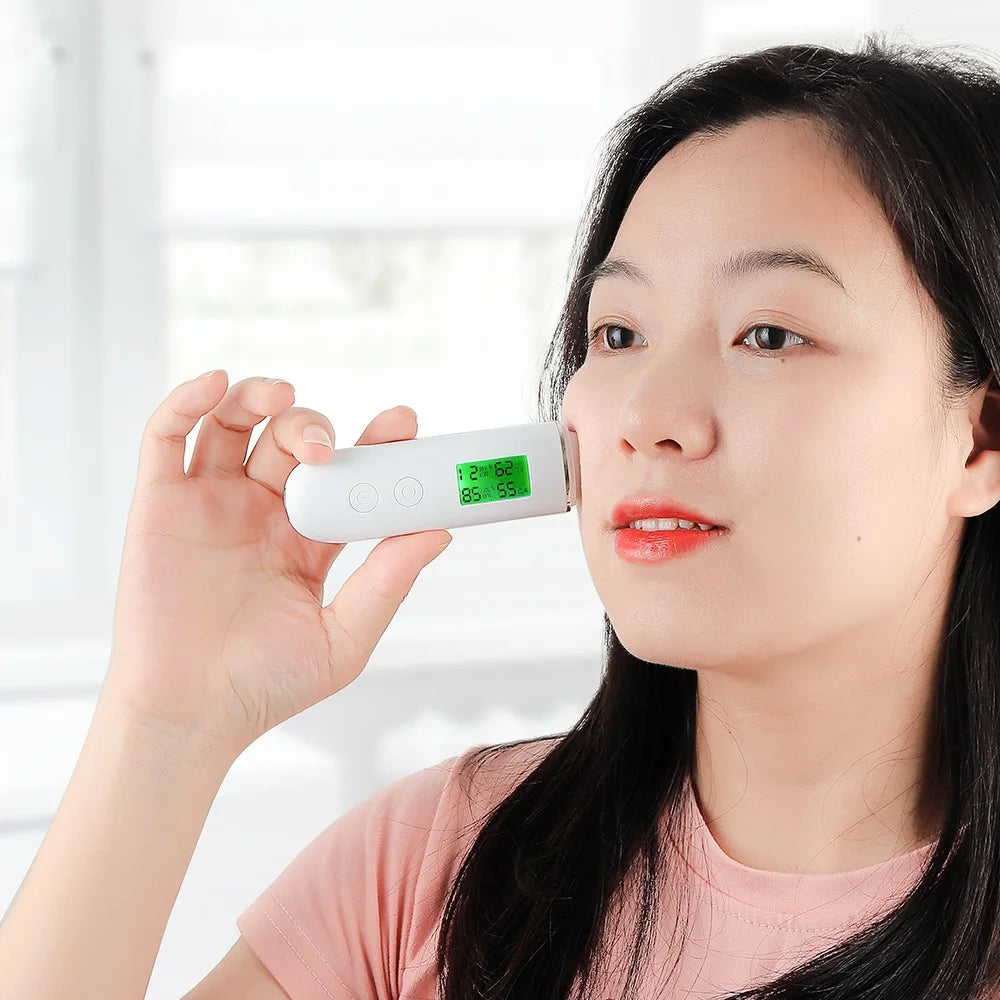 Skin Moisture Detector Face Skin Moisture&Oil Content Skin Analyzer Elastic Skin Age Test Meter Fluorescent Agent Detector