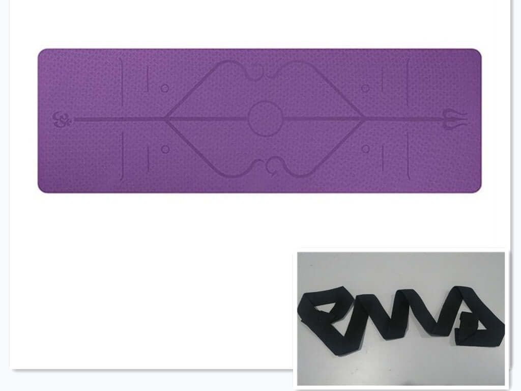 Non-Slip TPE Yoga Mat – Eco-Friendly, Waterproof & Alignment Guide