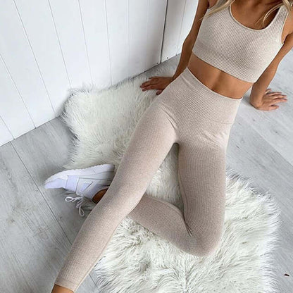Yoga Exercise Suit – Breathable Cotton Stretch Activewear Set