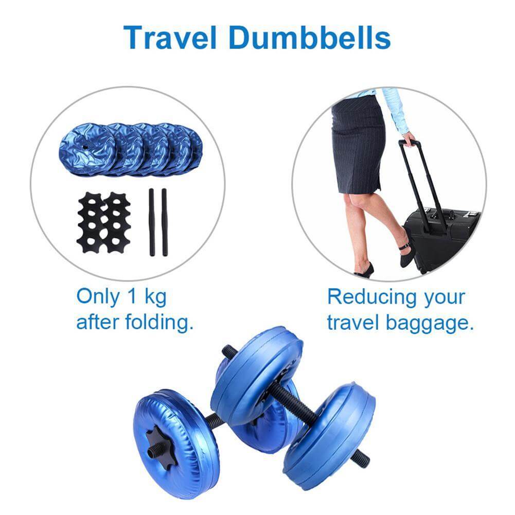 Adjustable Water Dumbbells – Compact, Portable Fitness Weights