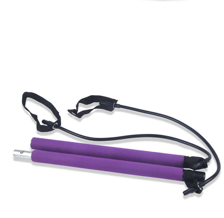 Yoga & CrossFit Resistance Bands – Pilates Bar & Pull Rope Set