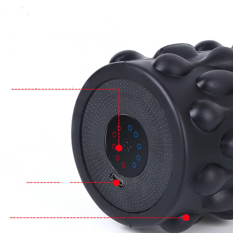 5-Speed USB Vibrating Foam Roller – Deep Tissue Yoga Massage