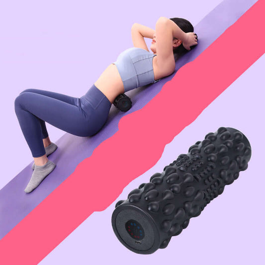5-Speed USB Vibrating Foam Roller – Deep Tissue Yoga Massage