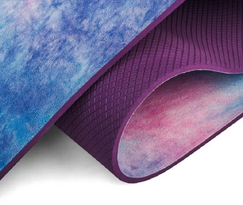 Tie-Dye Natural Rubber Yoga Mat – Suede & Non-Slip Design
