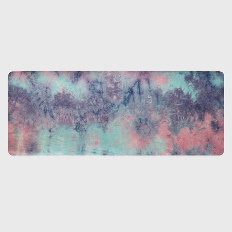 Tie-Dye Natural Rubber Yoga Mat – Suede & Non-Slip Design