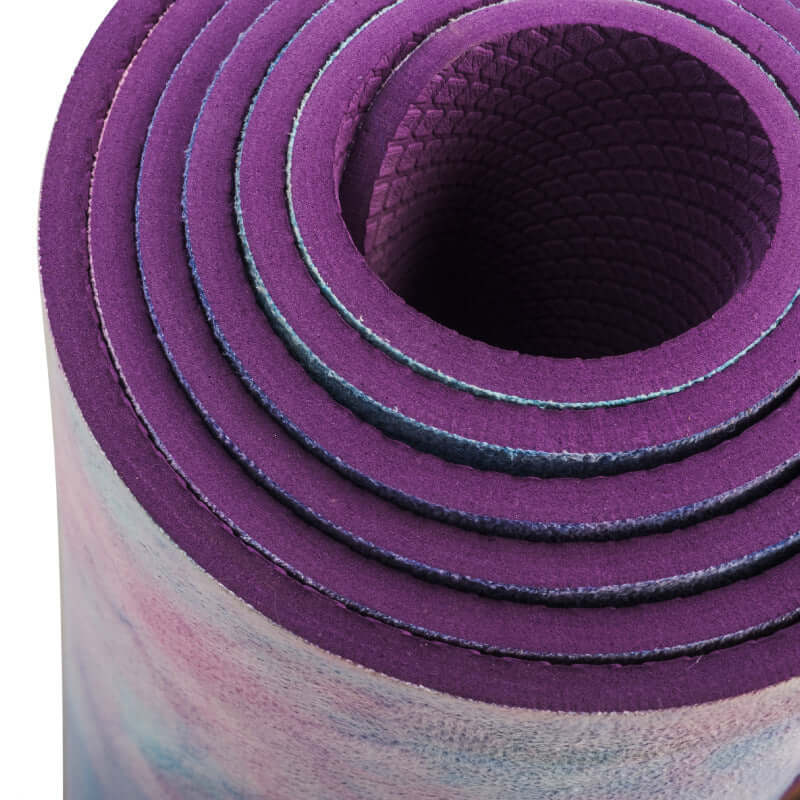 Tie-Dye Natural Rubber Yoga Mat – Suede & Non-Slip Design