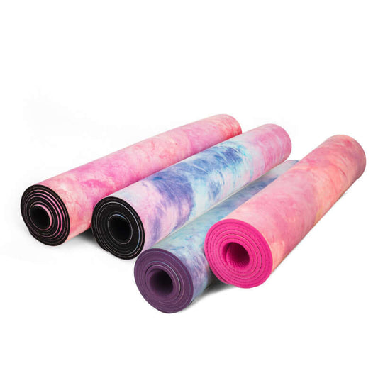 Tie-Dye Natural Rubber Yoga Mat – Suede & Non-Slip Design