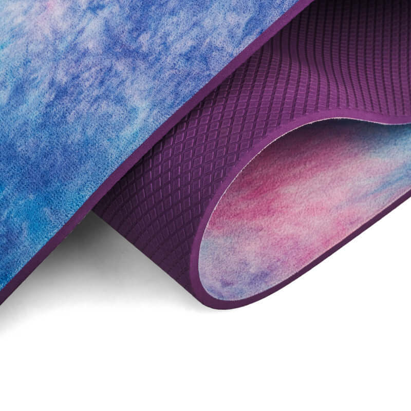 Tie-Dye Natural Rubber Yoga Mat – Suede & Non-Slip Design