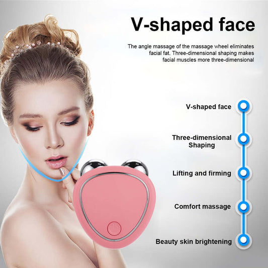 Microcurrent Beauty Roller – Facial Massager & Skin Toning Tool