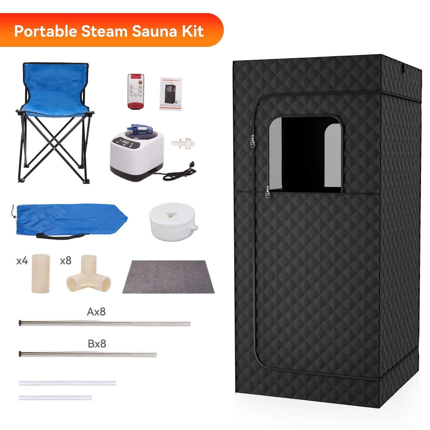Portable Sauna Room – Home Steam Spa with Remote Control & Fast Heating