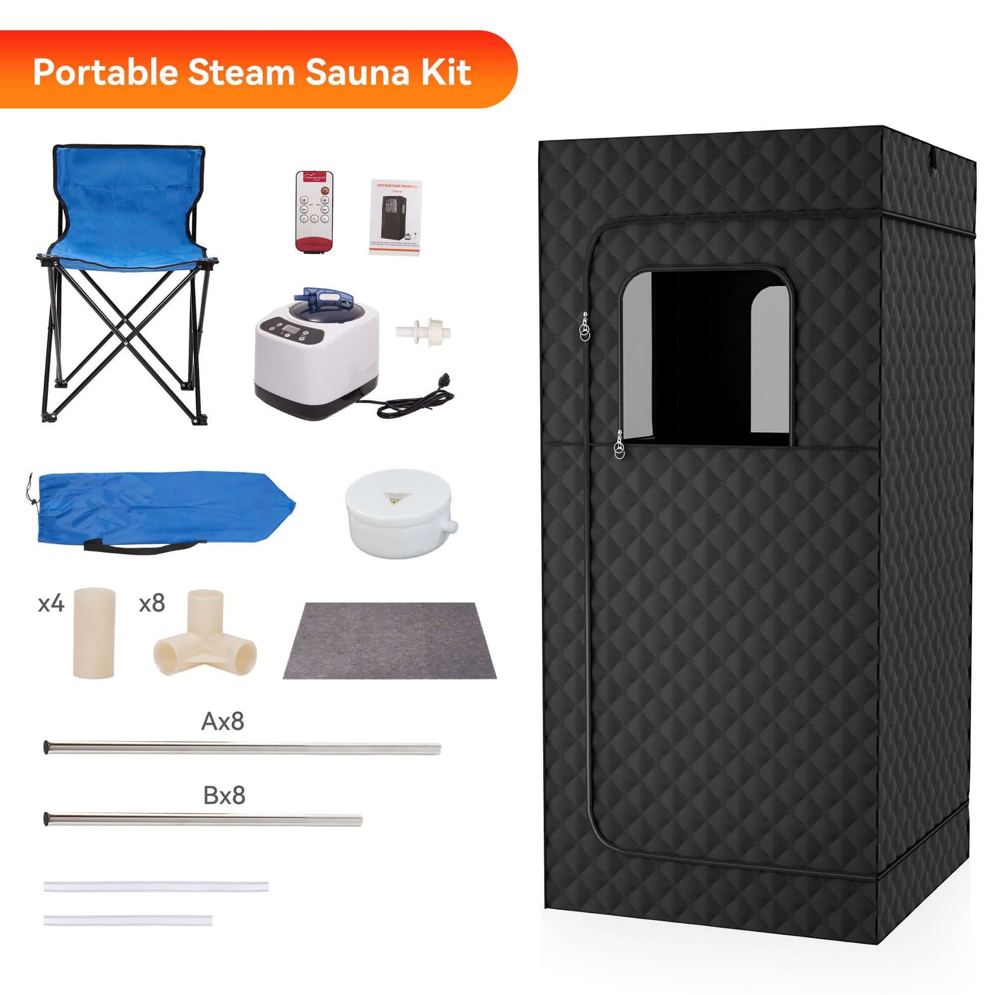 Portable Sauna Room – Home Steam Spa with Remote Control & Fast Heating