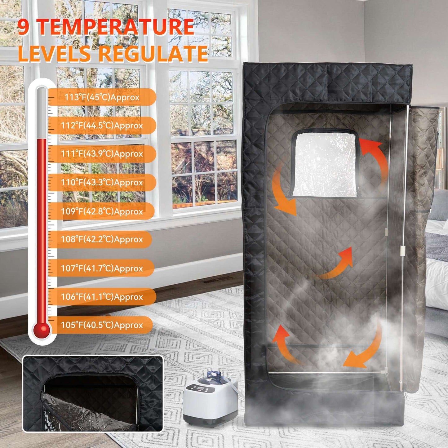 Portable Sauna Room – Home Steam Spa with Remote Control & Fast Heating