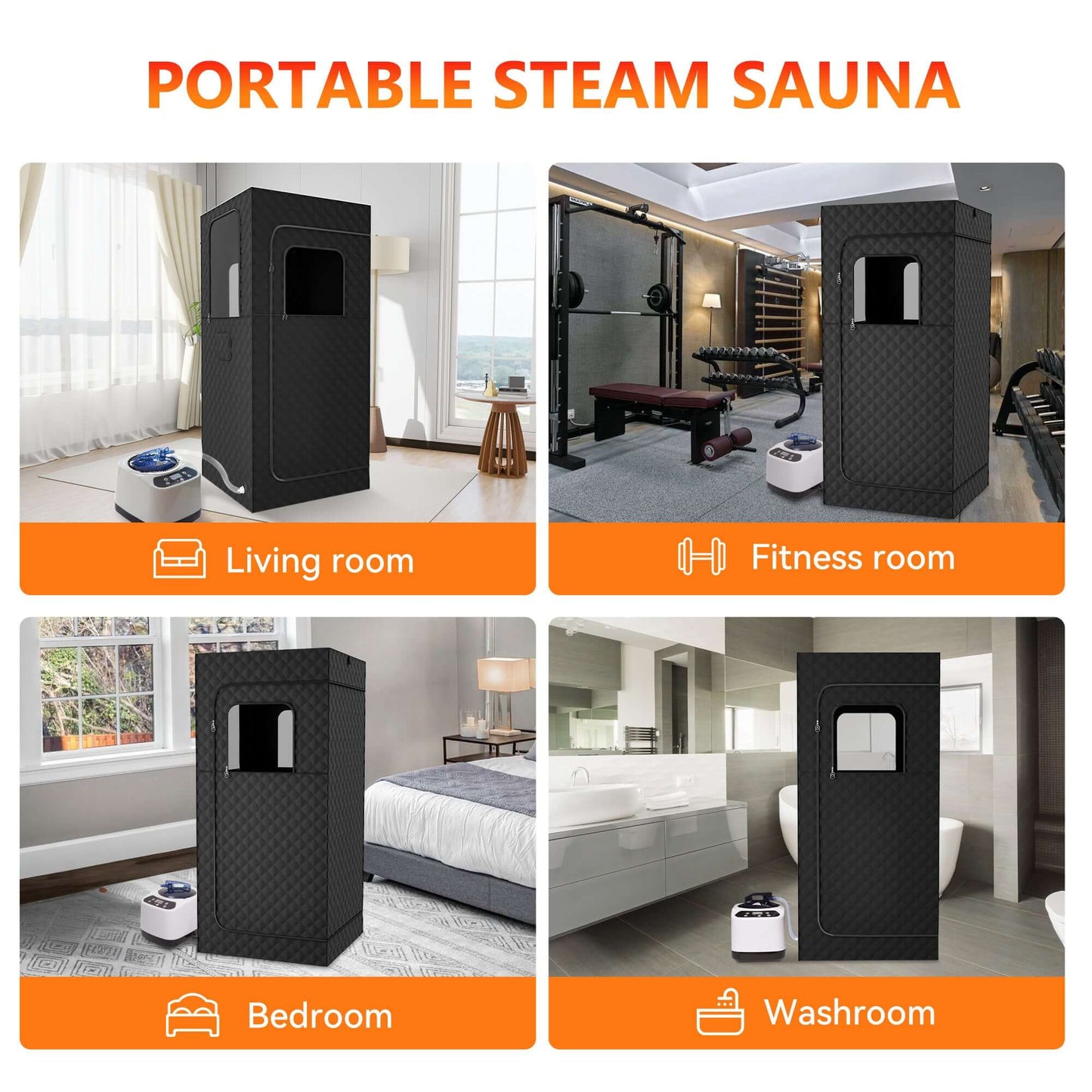 Portable Sauna Room – Home Steam Spa with Remote Control & Fast Heating