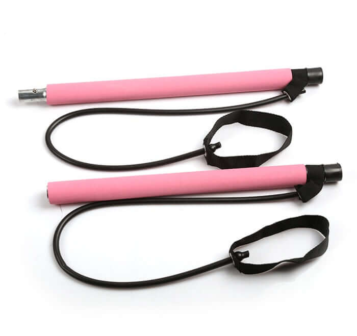 Yoga & CrossFit Resistance Bands – Pilates Bar & Pull Rope Set