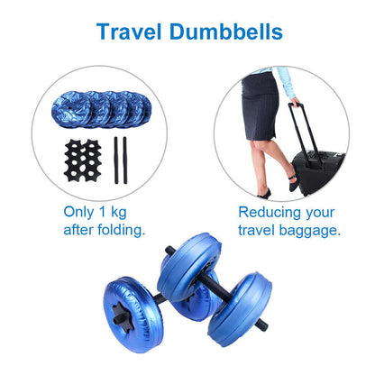 Adjustable Water Dumbbells – Compact, Portable Fitness Weights