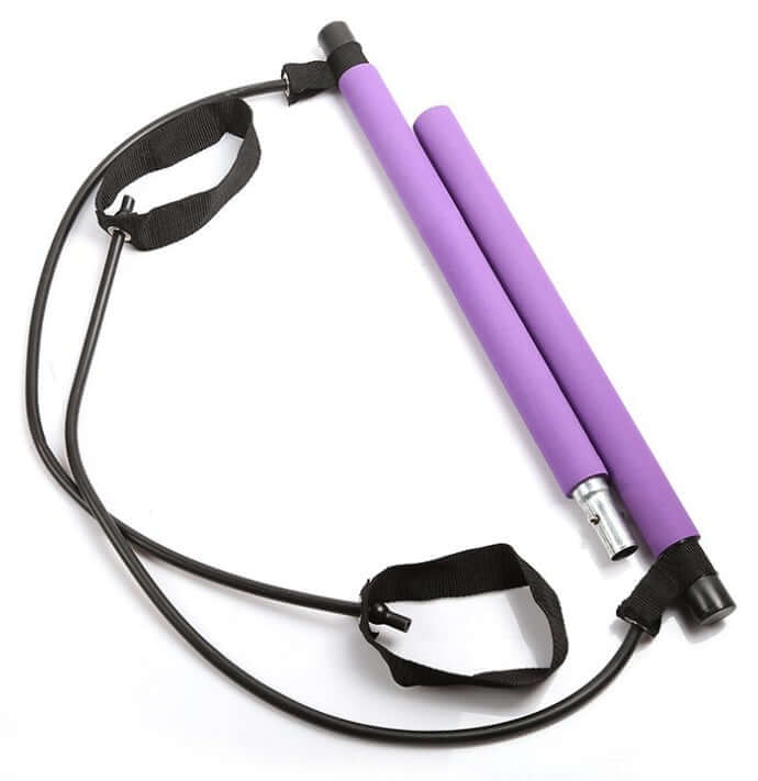 Yoga & CrossFit Resistance Bands – Pilates Bar & Pull Rope Set