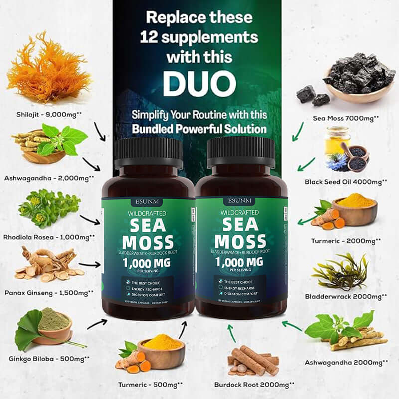 Seaweed Compound Vitamin Capsules – 120 Natural Wellness Supplements