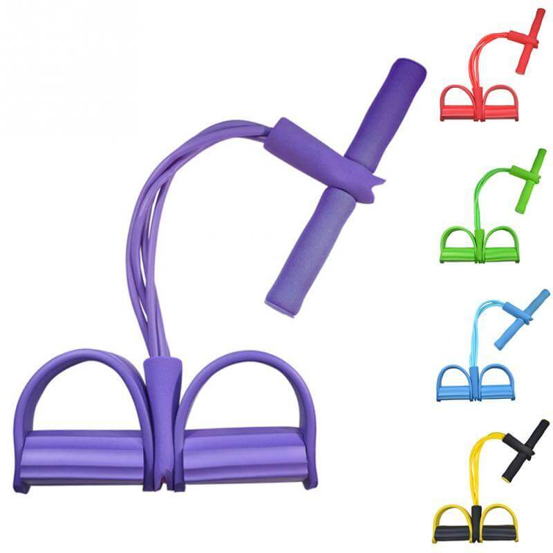 Natural Latex Foot Pedal Resistance Band – Home Fitness & Bodybuilding