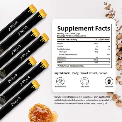 Xilaizhi Shilajit Honey Sticks – Natural Energy & Vitality On-the-Go