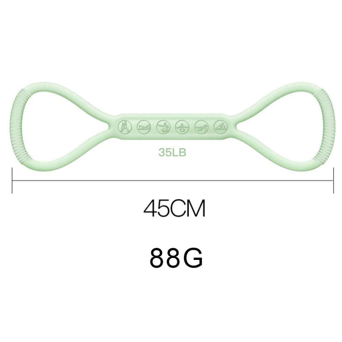 8-Character Silicone Yoga Bands Set – Light, Medium & Heavy