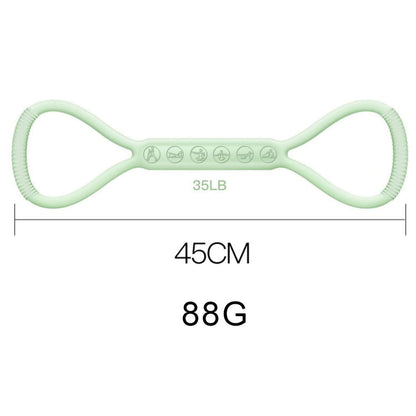 8-Character Silicone Yoga Bands Set – Light, Medium & Heavy