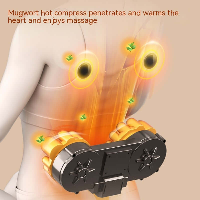 Neck & Lumbar Massager Cushion – Back & Spine Kneading Pillow