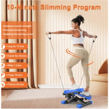 Mini Stepper with Resistance Bands & LCD Monitor – 330 lbs Capacity