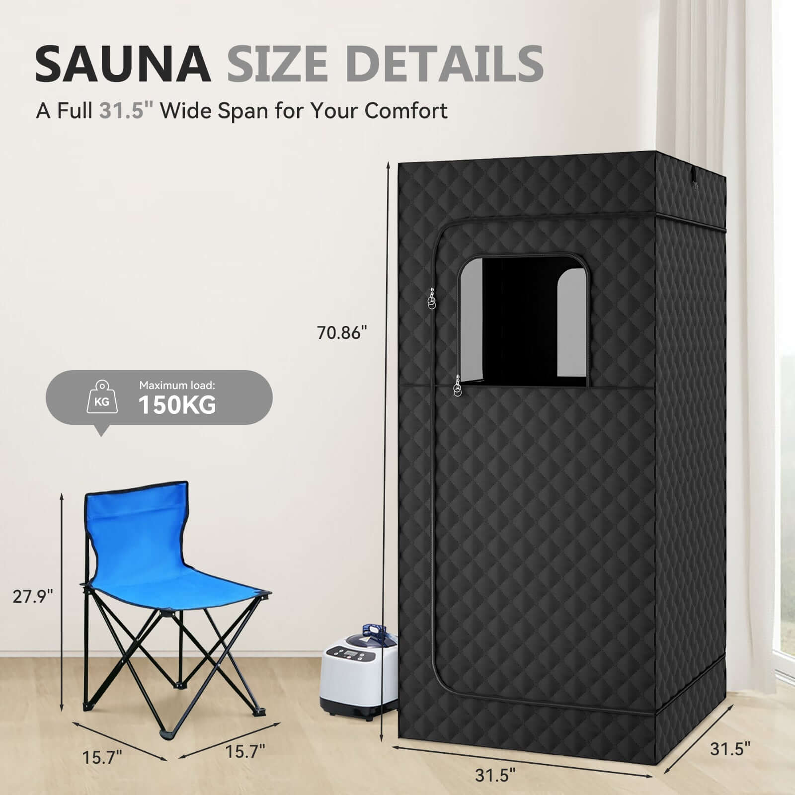 Portable Sauna Room – Home Steam Spa with Remote Control & Fast Heating