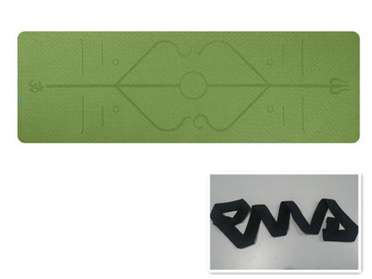 Non-Slip TPE Yoga Mat – Eco-Friendly, Waterproof & Alignment Guide