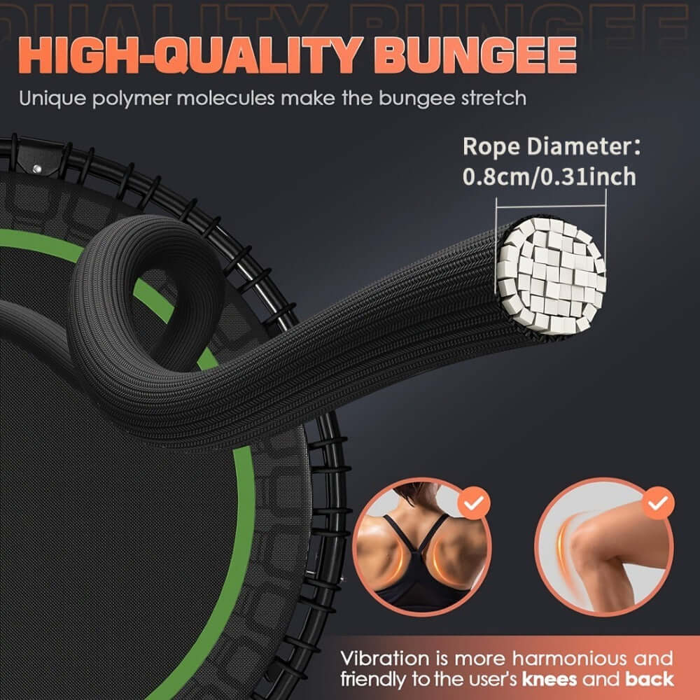 661 LBS Fitness Trampoline – 40" Mini Exercise Rebounder