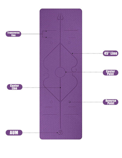 Non-Slip TPE Yoga Mat – Eco-Friendly, Waterproof & Alignment Guide