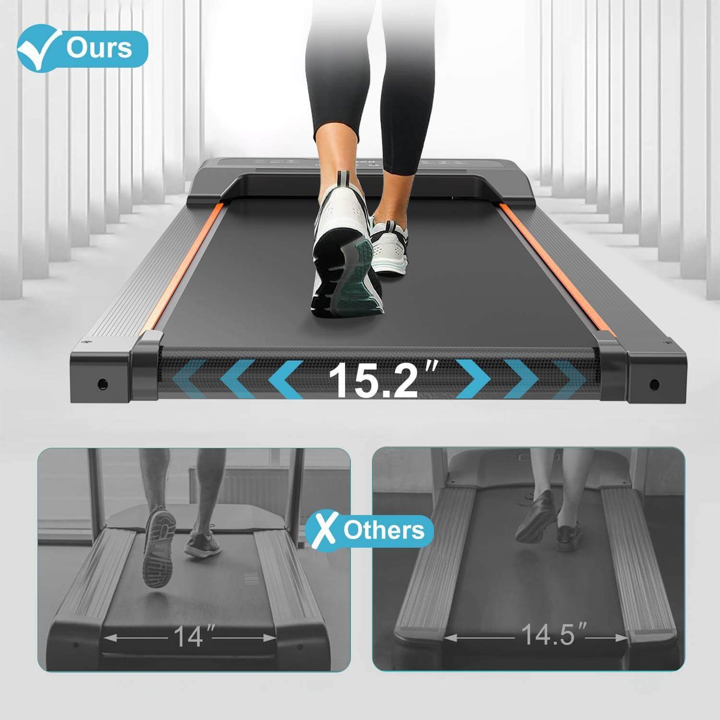 Under Desk Treadmill – Walking Pad with LED Display & Remote Control