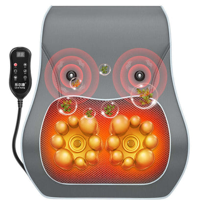 Neck & Lumbar Massager Cushion – Back & Spine Kneading Pillow