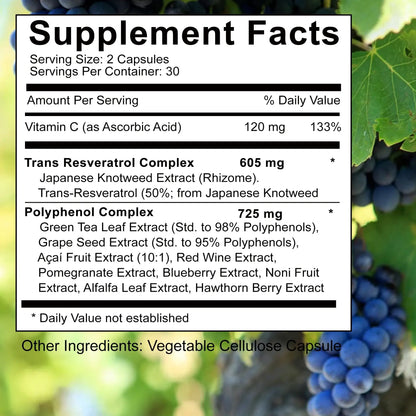 Resveratrol Antioxidant Capsules – Heart & Metabolism Support